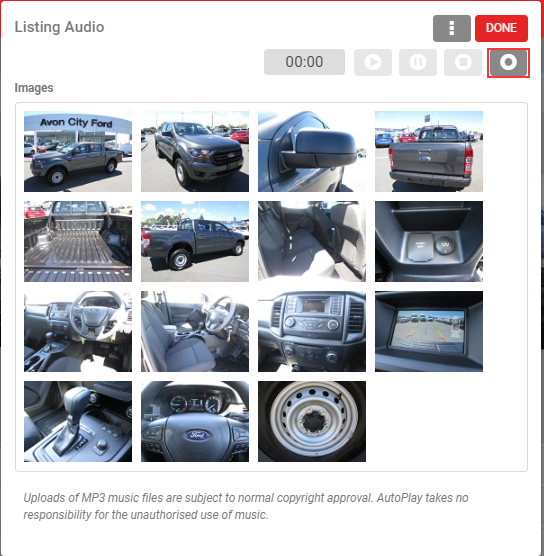 Built-in audio recording controls
