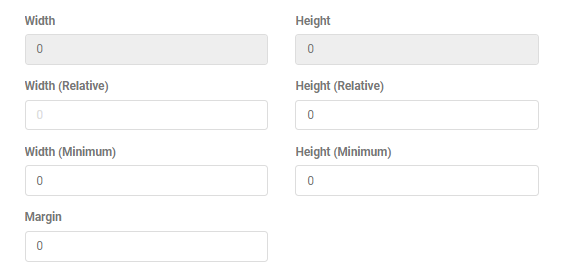 Image record showing Width, Height and Margin fields