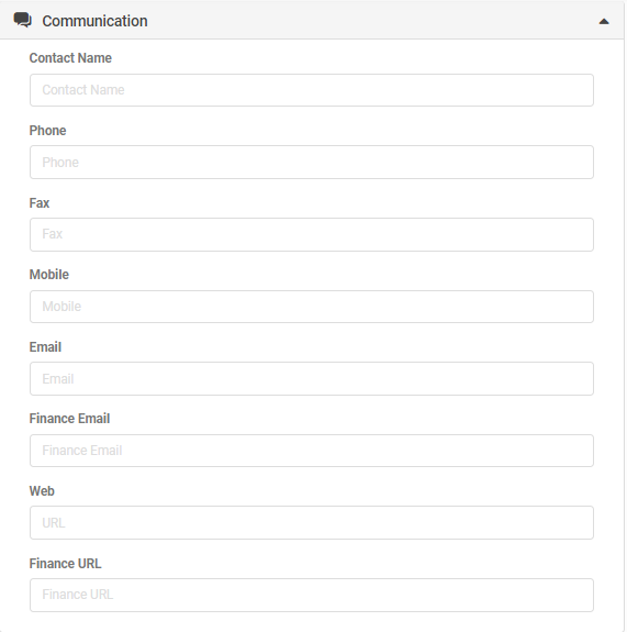 Communication section of the yard record