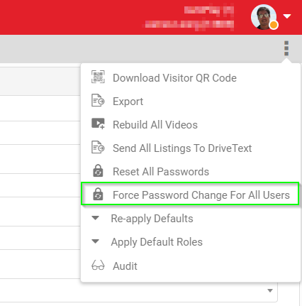 Account-wide password reset option in My Company