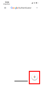 Add account option in Google Authenticator