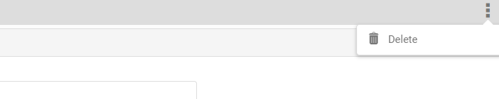 Three-dot menu with the Delete option