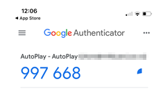 Successful login after entering the two factor authentication code