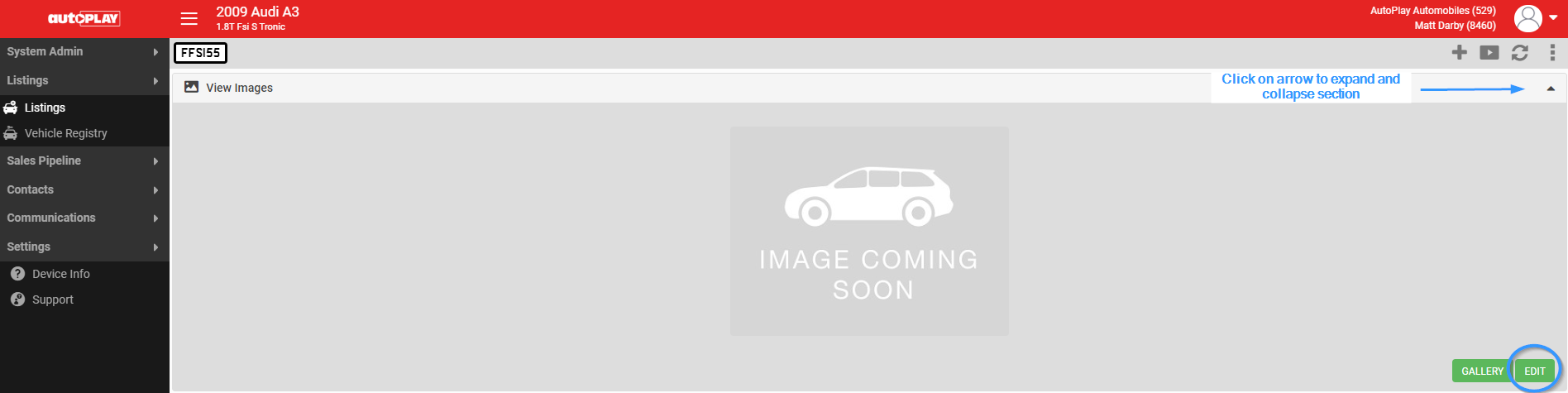 View Images section on a listing